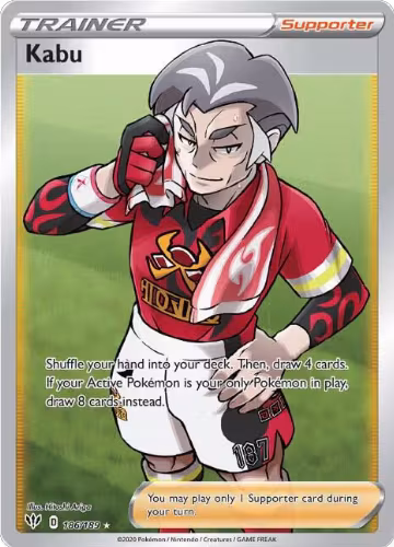 Kabu (Full Art) (186/189), Darkness Ablaze — Pokémon card price