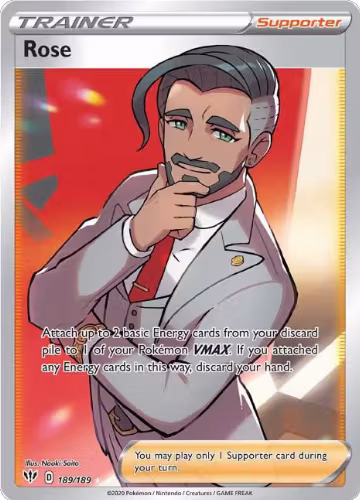 Rose (Full Art) (189/189), Darkness Ablaze — Pokémon card price