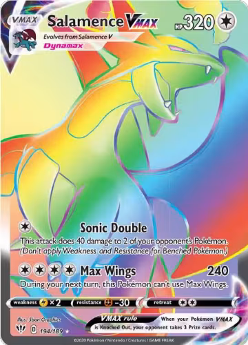 Salamence VMAX (Secret) (194/189), Darkness Ablaze — Pokémon card price