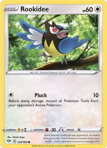 Rookidee (154/189), Darkness Ablaze — Pokémon card price