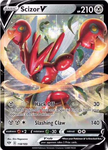 Scizor V (118/189), Darkness Ablaze — Pokémon card price