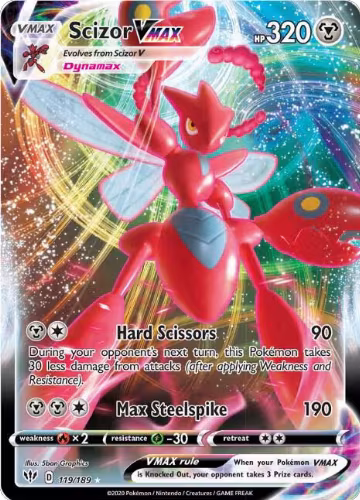 Scizor VMAX (119/189), Darkness Ablaze — Pokémon card price