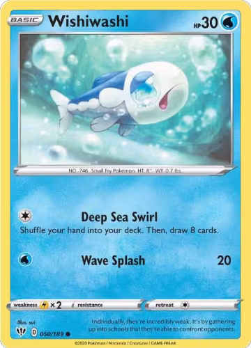 Wishiwashi (050/189), Darkness Ablaze — Pokémon card price