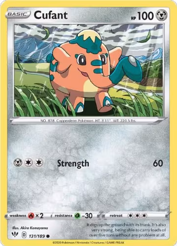 Cufant (131/189), Darkness Ablaze — Pokémon card price