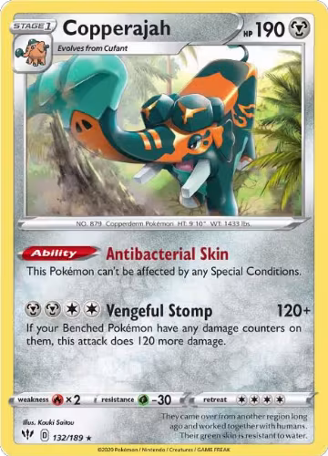 Copperajah (132/189), Darkness Ablaze — Pokémon card price