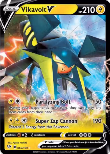 Vikavolt V (060/189), Darkness Ablaze — Pokémon card price