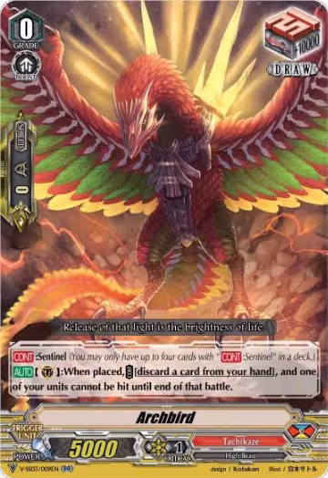 Archbird (V-SS03/009EN), V-SS03: Festival Collection — Vanguard card price