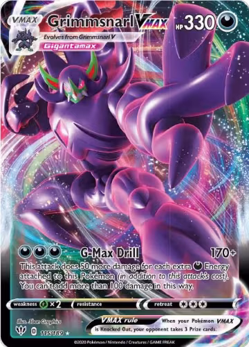 Grimmsnarl VMAX (115/189), Darkness Ablaze — Pokémon card price