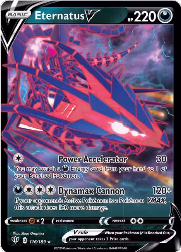 Eternatus V (116/189), Darkness Ablaze — Pokémon card price
