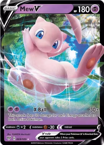 Mew V (069/189), Darkness Ablaze — Pokémon card price