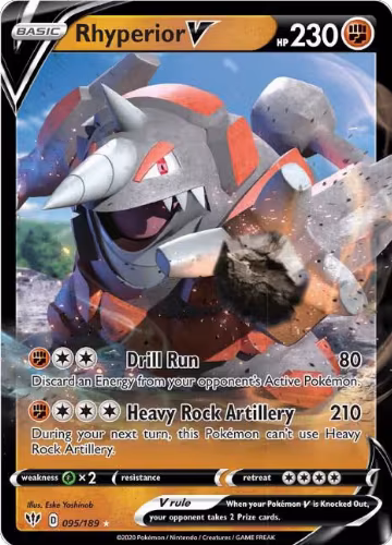 Rhyperior V (095/189), Darkness Ablaze — Pokémon card price