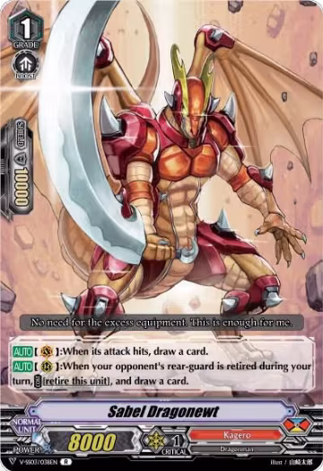 Sabel Dragonewt (V-SS03/038EN), V-SS03: Festival Collection — Vanguard card price
