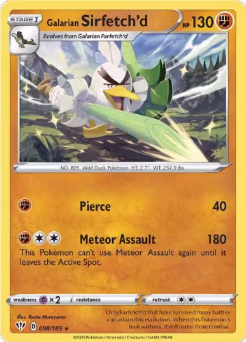 Galarian Sirfetch'd (098/189), Darkness Ablaze — Pokémon card price