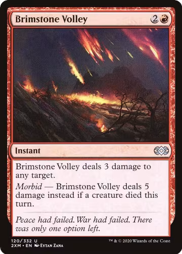Brimstone Volley (120), Double Masters — Magic card price