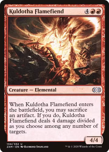 Kuldotha Flamefiend (134), Double Masters — Magic card price