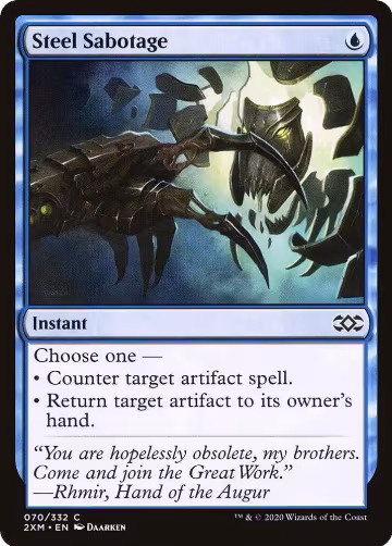 Steel Sabotage (70), Double Masters — Magic card price
