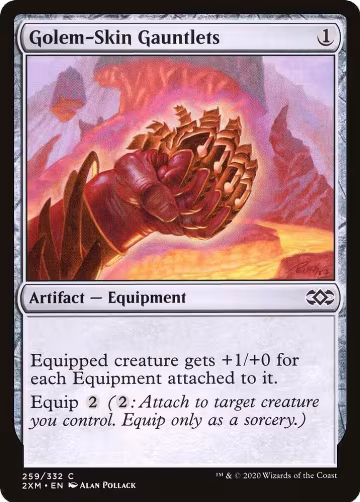 Golem-Skin Gauntlets (259), Double Masters — Magic card price