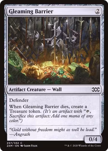 Gleaming Barrier (257), Double Masters — Magic card price