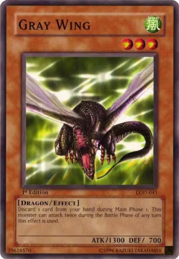 Gray Wing (LOD-041), Legacy of Darkness — Yu-Gi-Oh! card price