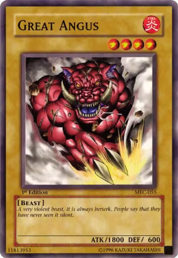 Great Angus (MFC-055), Magician's Force — Yu-Gi-Oh! card price
