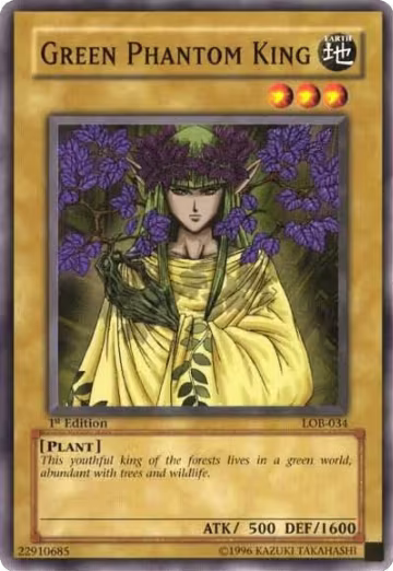Green Phantom King (LOB-034), The Legend of Blue Eyes White Dragon — Yu-Gi-Oh! card price
