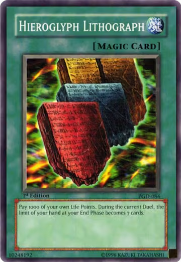 Hieroglyph Lithograph (PGD-086), Pharaonic Guardian — Yu-Gi-Oh! card price