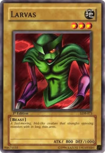 Larvas (LOB-073), The Legend of Blue Eyes White Dragon — Yu-Gi-Oh! card price