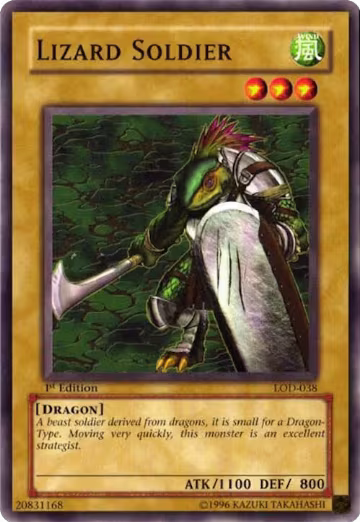 Lizard Soldier (LOD-038), Legacy of Darkness — Yu-Gi-Oh! card price