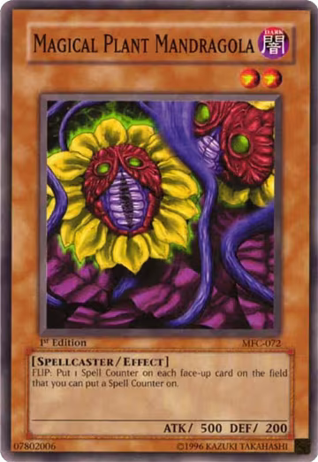 Magical Plant Mandragola (MFC-072), Magician's Force — Yu-Gi-Oh! card price