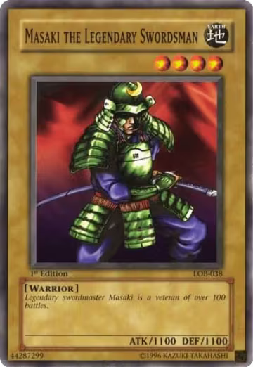 Masaki the Legendary Swordsman (LOB-038), The Legend of Blue Eyes White Dragon — Yu-Gi-Oh! card price