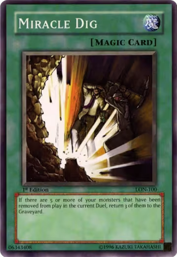 Miracle Dig (LON-100), Labyrinth of Nightmare — Yu-Gi-Oh! card price