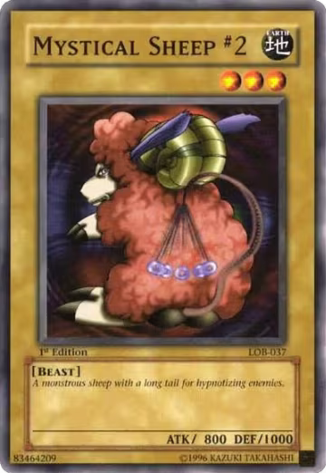 Mystical Sheep #2 (LOB-037), The Legend of Blue Eyes White Dragon — Yu-Gi-Oh! card price