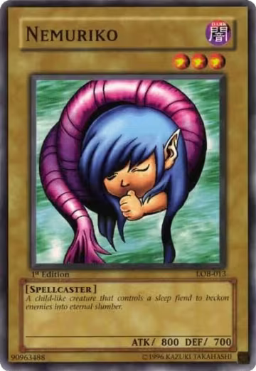 Nemuriko (LOB-013), The Legend of Blue Eyes White Dragon — Yu-Gi-Oh! card price