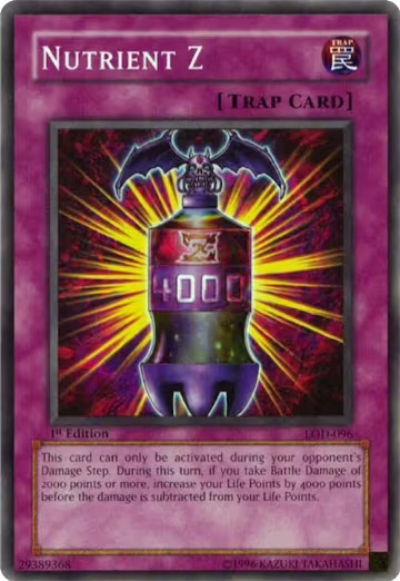 Nutrient Z (LOD-096), Legacy of Darkness — Yu-Gi-Oh! card price