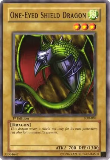 One-Eyed Shield Dragon (LOB-087), The Legend of Blue Eyes White Dragon — Yu-Gi-Oh! card price