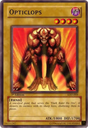 Opticlops (LOD-009), Legacy of Darkness — Yu-Gi-Oh! card price