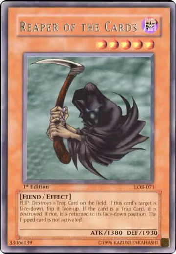 Reaper of the Cards (LOB-071), The Legend of Blue Eyes White Dragon — Yu-Gi-Oh! card price