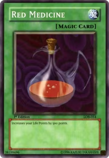 Red Medicine (LOB-054), The Legend of Blue Eyes White Dragon — Yu-Gi-Oh! card price