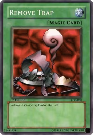 Remove Trap (LOB-060), The Legend of Blue Eyes White Dragon — Yu-Gi-Oh! card price