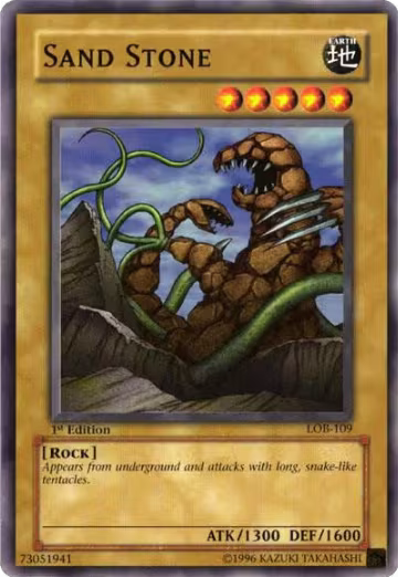 Sand Stone (LOB-109), The Legend of Blue Eyes White Dragon — Yu-Gi-Oh! card price