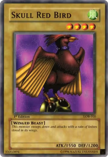 Skull Red Bird (LOB-105), The Legend of Blue Eyes White Dragon — Yu-Gi-Oh! card price