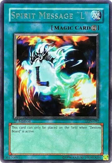 Spirit Message "L" (LON-092), Labyrinth of Nightmare — Yu-Gi-Oh! card price