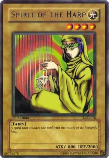 Spirit of the Harp (LOB-078), The Legend of Blue Eyes White Dragon — Yu-Gi-Oh! card price