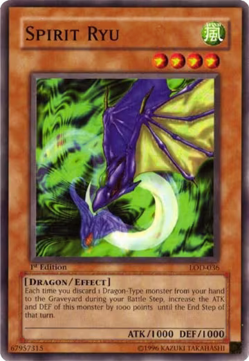 Spirit Ryu (LOD-036), Legacy of Darkness — Yu-Gi-Oh! card price