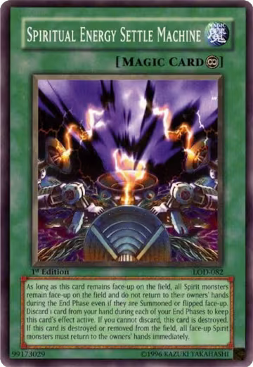 Spiritual Energy Settle Machine (LOD-082), Legacy of Darkness — Yu-Gi-Oh! card price