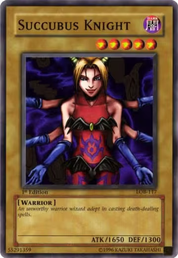 Succubus Knight (LOB-117), The Legend of Blue Eyes White Dragon — Yu-Gi-Oh! card price
