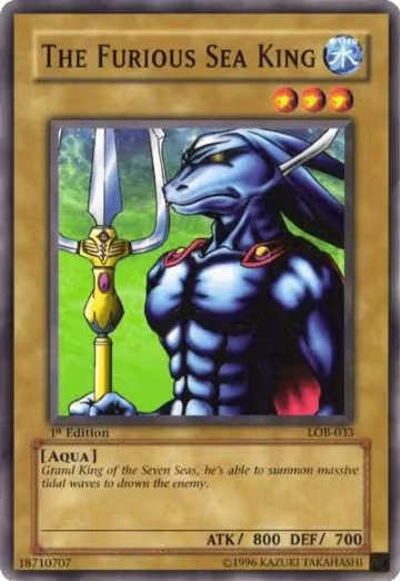 The Furious Sea King (LOB-033), The Legend of Blue Eyes White Dragon — Yu-Gi-Oh! card price