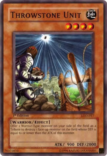 Throwstone Unit (LOD-017), Legacy of Darkness — Yu-Gi-Oh! card price