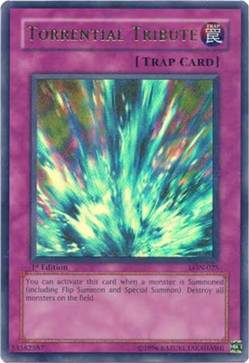 Torrential Tribute (LON-025), Labyrinth of Nightmare — Yu-Gi-Oh! card price