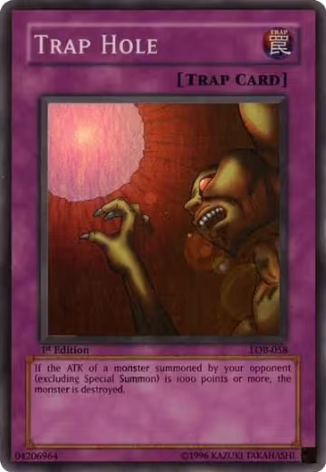Trap Hole (LOB-058), The Legend of Blue Eyes White Dragon — Yu-Gi-Oh! card price